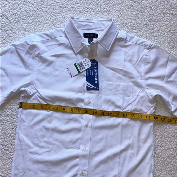 Nautica Kids White Short Sleeve Button-Down Shirt - Picture 5 of 9